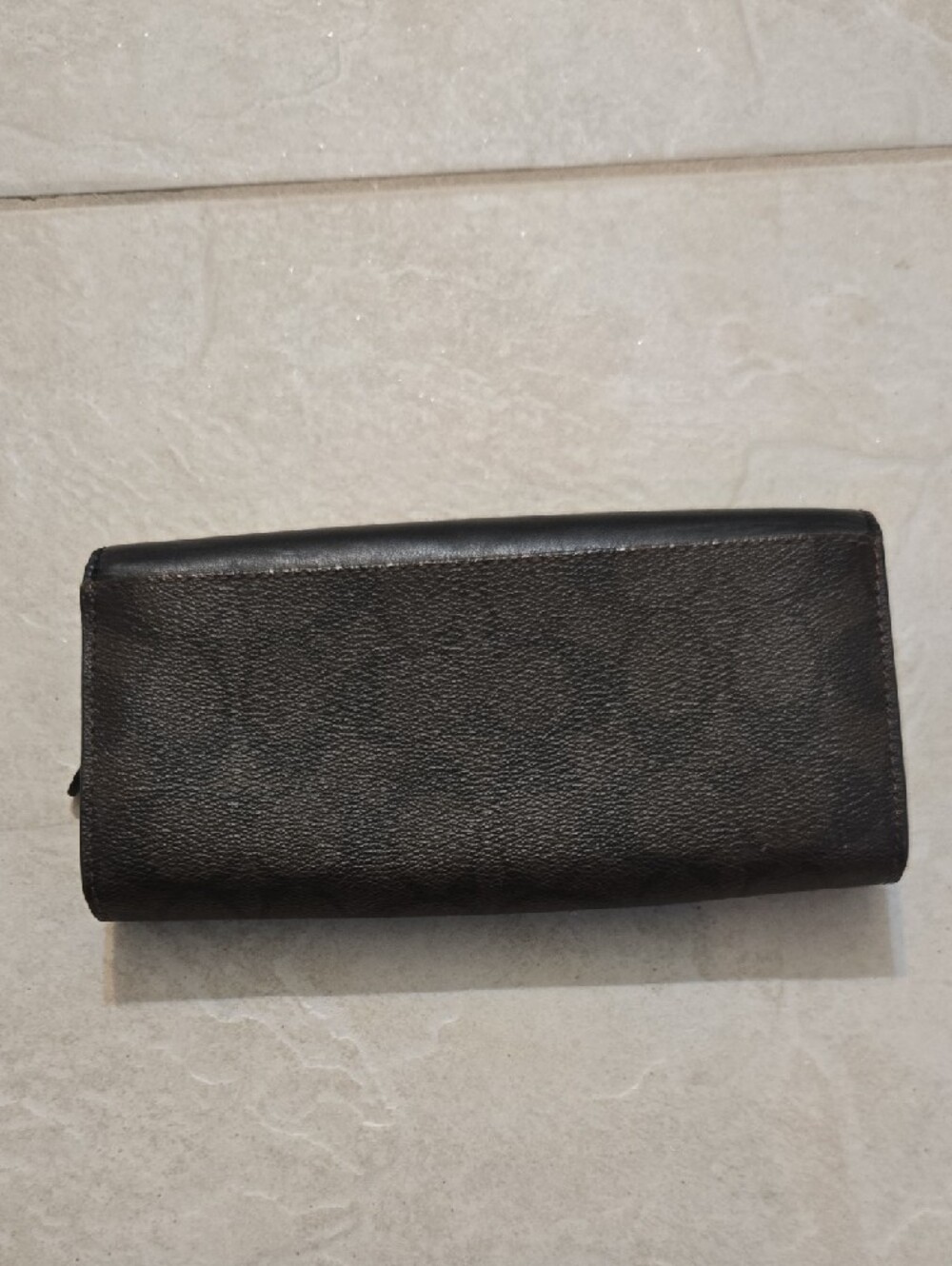 Coach Black Leather Continental Wallet with Gold Logo - Picture 3 of 5